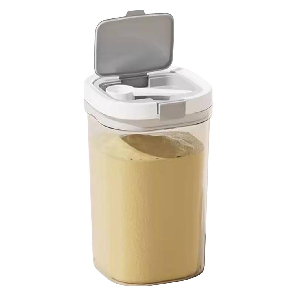 Food Storage Container with Scoop Formula Container Airtight Milk Powder Container for Grounds Coffee Tea Sugar Flour Cereal