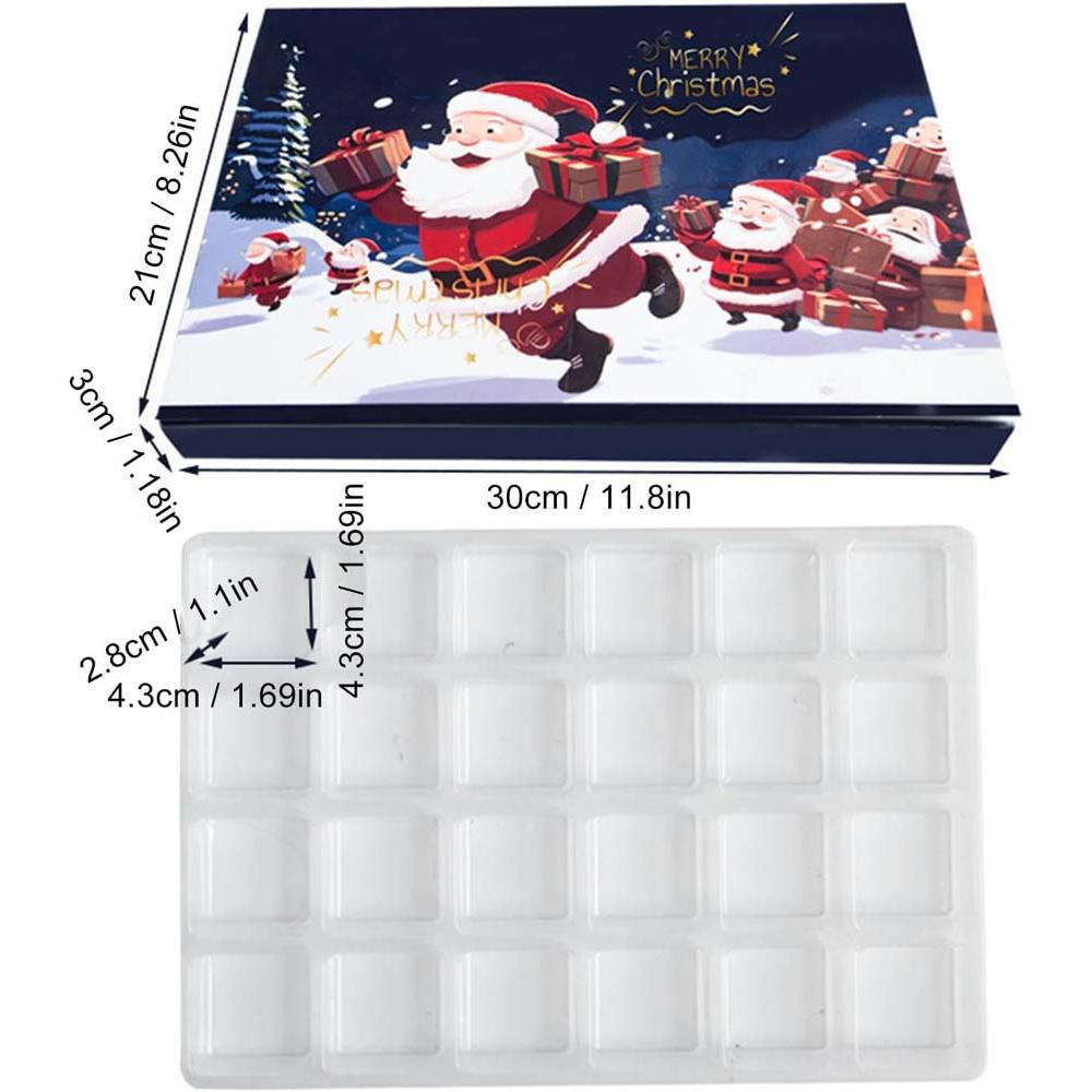 Advent Calendar Boxes To Fill, Fill Your Own Advent Calendar Boxes, 24 Days Christmas Countdown Empty Fillable Boxes, Christmas Advent Calendar Cases