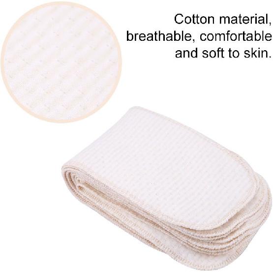 Fdit 10 PCS Baby Nappies Cloth Diapers Inserts Washable Reusable Nappy Liners for Newborn Infant Kids Organic Cotton