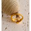 Yhpup Size 678 Stainless Steel Shiny Cubic Zirconia Casting Ring 18K Gold Color PVD Plated Charming Finger Jewelry
