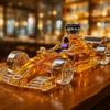 Kreatywny Szklany Karafka do Whiskey w Kształcie Samochodu Wyścigowego Wysokoborosilikatyczna Butelka na Wino Ornament Barowy