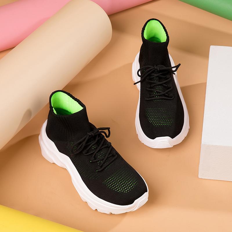 2025 Fashion Women's Sports Shoes Lace Up Socks Shoes Platform Sneakers Casual Shoes zapatillas deportivas mujer Plus Size 35-46
