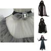 Gruseliges Geisterbraut-Kostüm für Damen Halloween Cosplay Party Elastizität Umhang Handschuhe Rock S-xxl