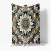 Böhmische große Blumenmuster Flanell bedruckte Decke geeignet für alle Jahreszeiten geeignet für Wohnzimmer Büro Sofa und Reisen