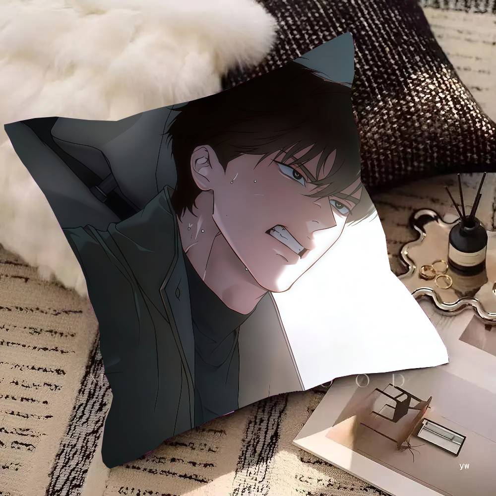 

Manga Kwon T-Taekjoo Pillow Case Fashion Square Pillowcase Bedroom Sofa Room Ins Decoration Leisure 30cm x 30cm