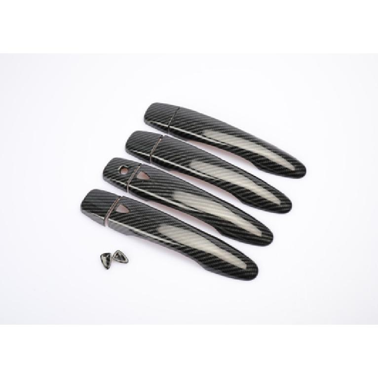Door Handle Lid Carbon Fiber Cover Trim For 2016- Nissan Kicks Smart Keyhole