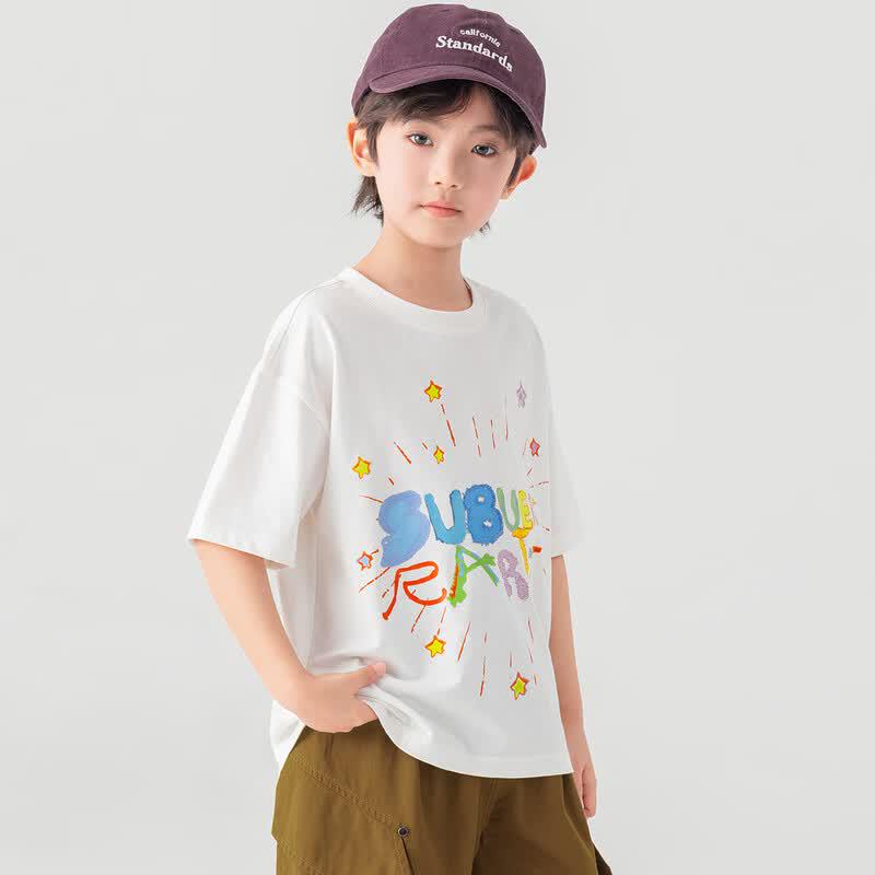 Boys' Hand-Painted Graffiti Cool-Touch Cotton T-Shirt