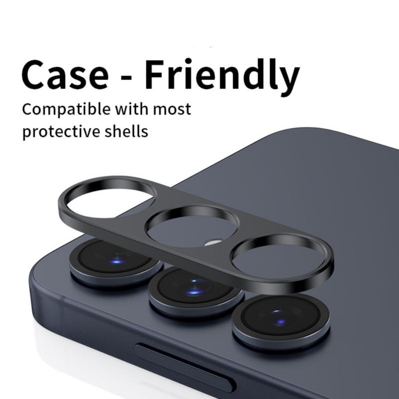Hollow Camera Lens Protector Metal Back Lens Frame Cover Scratchproof Guard for S25/Plus/Ultra Phone Accessory