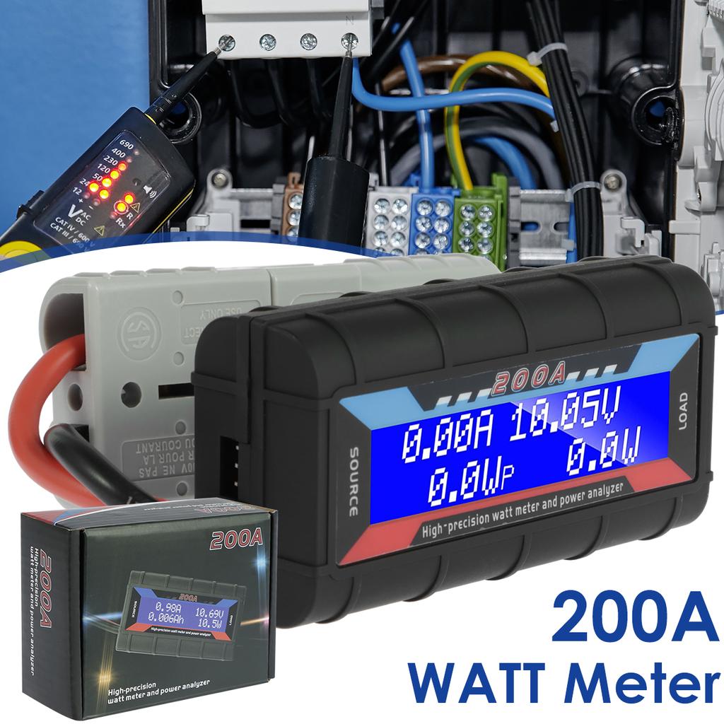 200A DC Digital Monitor LCD Volt Amp Meter
