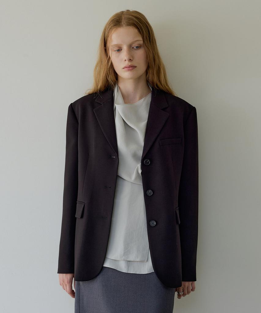 ARTID Wool Belted Single Jacket_Black