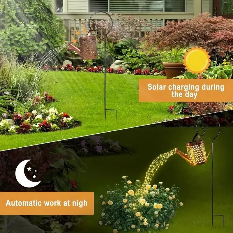 Solar Watering Can Light Hanging Kettle Light Outdoor Garden Decoration Waterproof Stake Light Villa Path Terrace Lawn Lamp