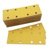 100 Pieces 8 Hole Hook and Loop Sandpaper Anti Blocking 198x70mm Dustless