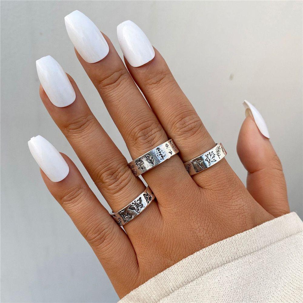 

Bohemian Korean Style Butterfly Ring Set Wedding Band Ring Daisy Flower Ring Women Jewelry