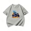 Kids Cotton T Shirt Cool Watercolor Offroad Car Print Crew Neck Short Sleeve Tee Casual Breathable Boys Girls Summer Tops