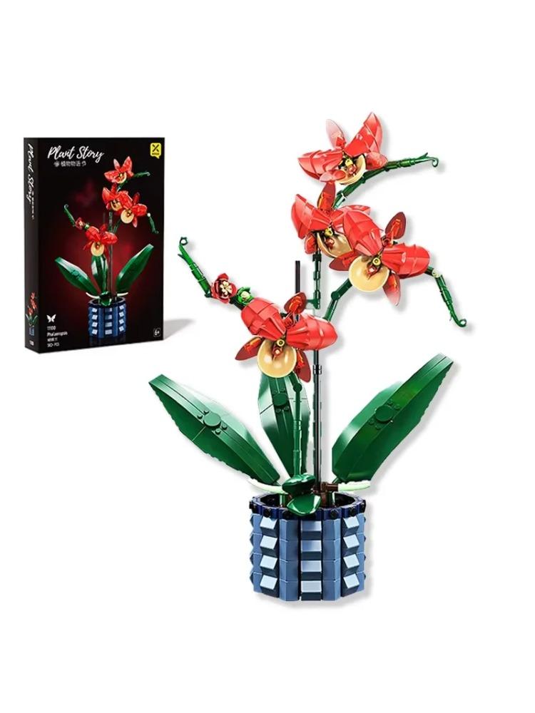 Flowers Model Building Blocks Set Bouquet Bricks Children DIY Toys Home Decor Valentine's Day Gift Adult For Girls 233PCS Tulips