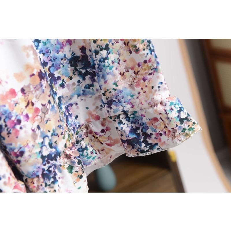 Women's Summer New Sweet Fly Side Cotton Short-sleeved Shorts Suit Large Size Loose Leisure Rayon Home Wear Pajamas