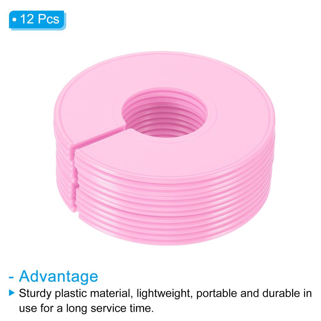 6/12PCS Multicolor Round Hangers Closet Dividers DIY Clothing Size Dividers for Clothes Stores Closet Home Blank Dividers