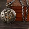 Lady Pocket Watch Skeleton Mechanical FOB VIntage Pocket Watch for Men Montre De Poche Retro Steampunk
