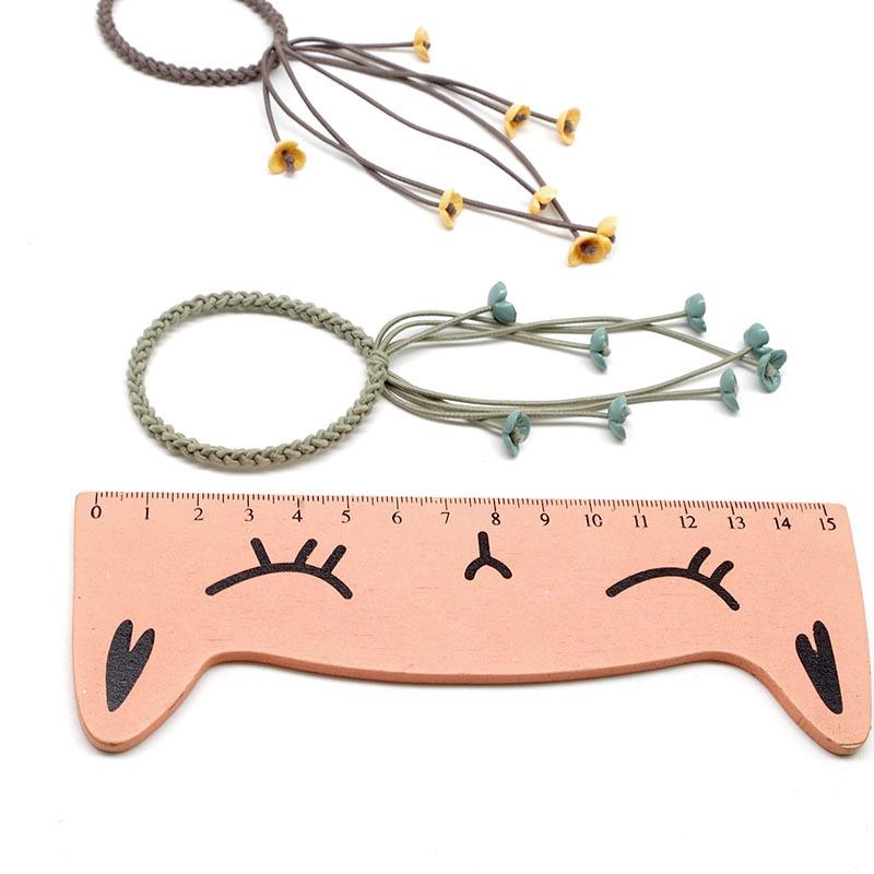 1 ADET Moda Vahşi Çiçek Kolye Saç Aksesuarları Bayan Saç Sakız Şapka Kızlar Elastik Saç At Kuyruğu Bandı