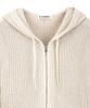 Il Corso Airy Mesh Knit Zip-Up Hoodie Light Beige