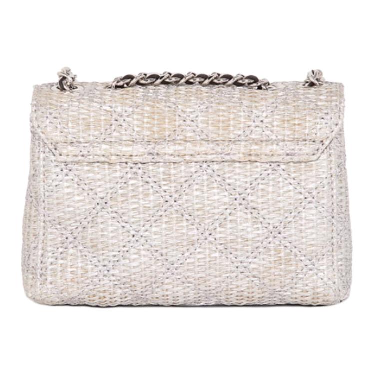 New GUESS Cellulose Material With Fabric And Artificial Leather Shoulder Bag Women's White QM967374