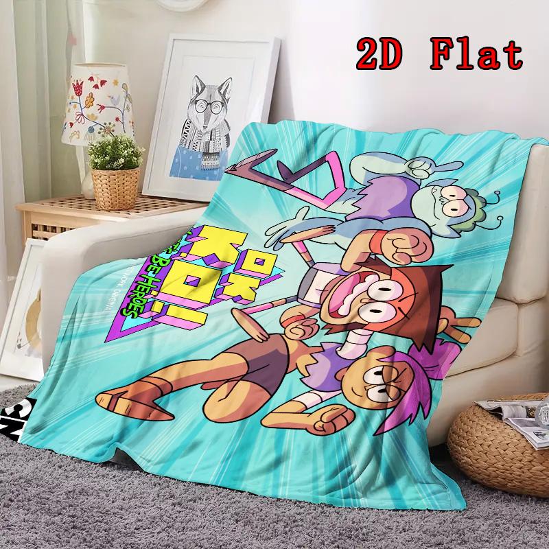 Funny School Theme 2D Flat Pattern Flannel Blanket High Quality All Seasons Warmth and Comfort Perfect for Christmas Gifts.