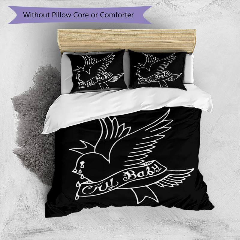 3pcs Lil Peep1 Pattern Bedding Set Duvet Cover Set Includes Duvet Cover &pillowcases, Perfect All Season Bedroom Decoration & Gift