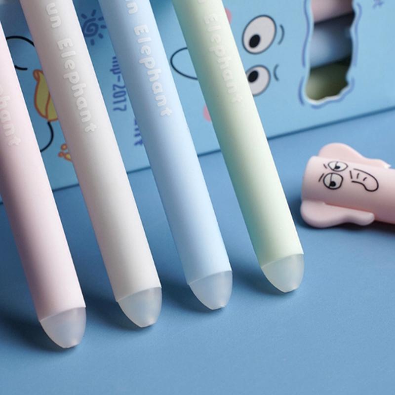 1 Sæt Fødselsdagsgave Ny Bamse Sletbar Gel Pen 0,5 mm Blå Vaskbart Håndtag Magiske Genopfyldnings Stave Skole Kontor Kawaii Papirvarer