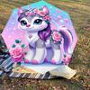 1PC Unicorn Kitty Automatic Open/Close Umbrella with Windproof, 8-Rib Sturdy Canopy, Durable Ribs, Fashionable Design, Outdoor Accessory, Fun Prin, Ho