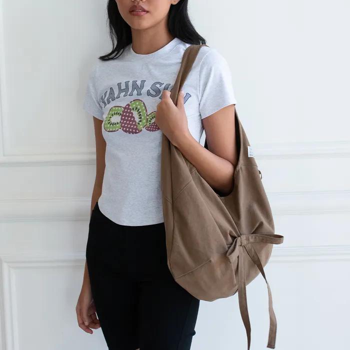 [2nd Restock]_Bow Canvas Bag - Kiwi