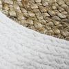 Round Rug In Natural Jute Ø70 Cm – Ideal for Entrance or Bedroom, White Cotton Circle Border, Natural and Elegant Style