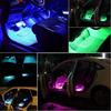LED Strip Light, 4 Pieces DC 12V Multicolor Car Interior Music Light Underd