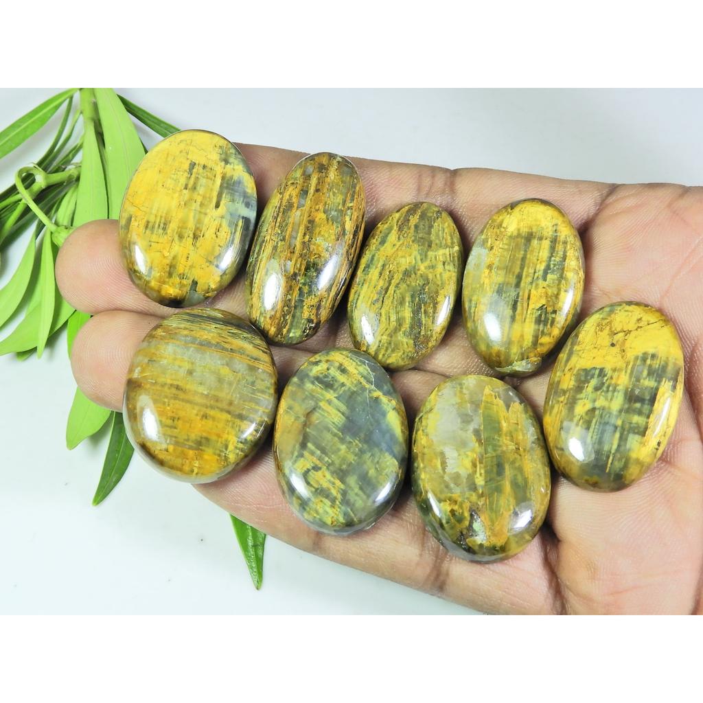 282Cts. Natürlicher Nelite Pietersit Ovaler Cabochon Loser Edelstein 08 Stück Los A-07