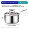 304 Stainless Steel Three-Ply Saucepan with Single Handle for Induction, Ideal for Baby Food, Noodles, and Household Cooking.