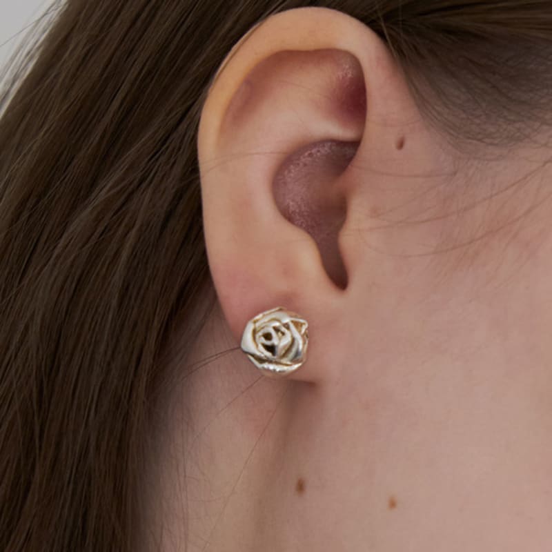 STILL INSTANT Rose with Dew - Earring 01 (2colors)