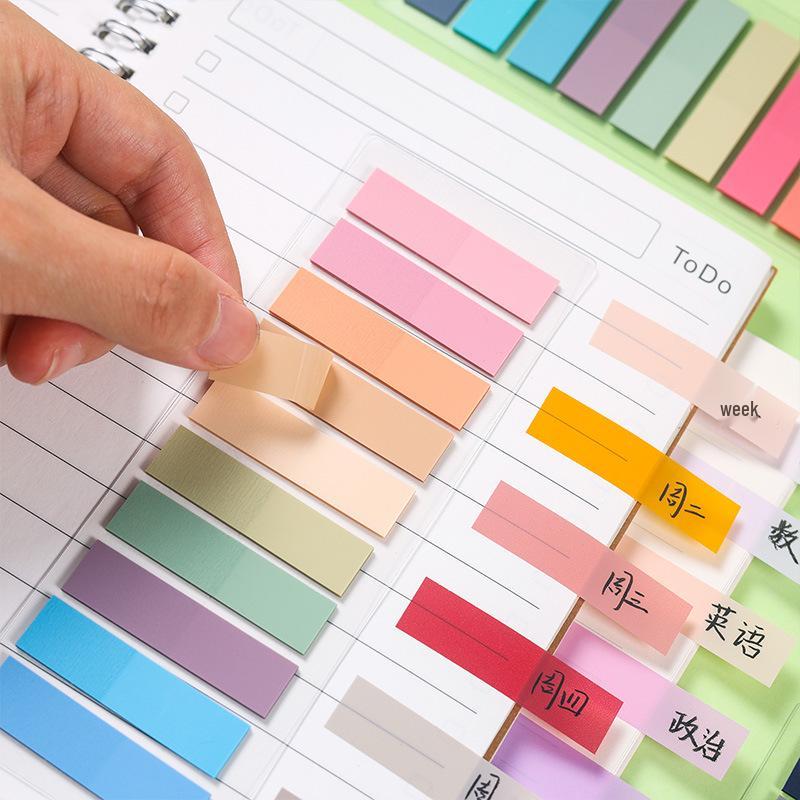 Blocchetti adesivi trasparenti color Morandi - Schede indice in PET scrivibili e adesivi etichetta adesivi