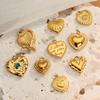 European & American Love Heart Pendant Earrings - Luxury Stainless Steel Titanium Jewelry for Women