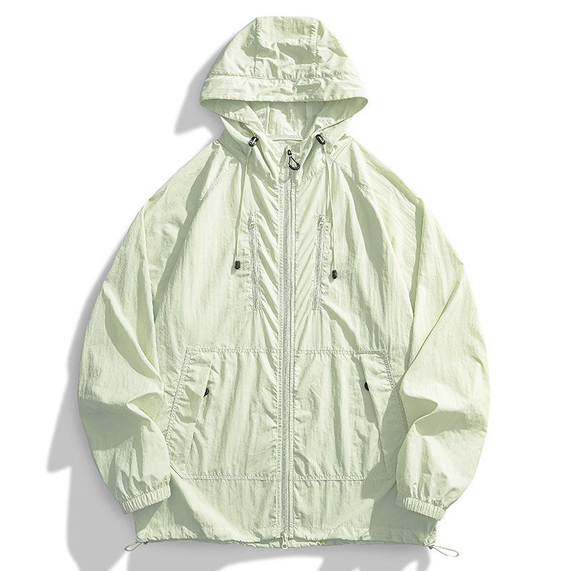 Unisex Ice Silk UV Protection Hooded Jacket - Breathable, Long Sleeve Summer Wear