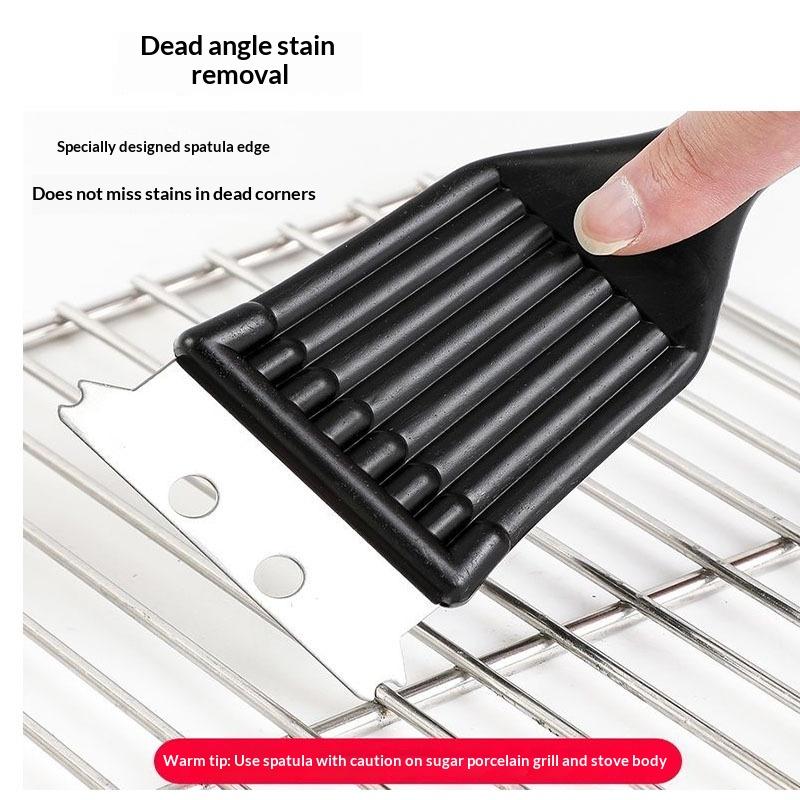 8-Inch Heavy-Duty Grill Brush - Stainless Steel Wire Extra Strong Cleaning Brush For Outdoor And Home Cooking Tools