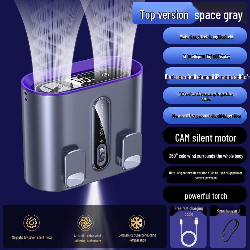 MOREYUN Portable Dual-Duct Waist Fan