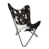Arm Chair Butterfly Chair,Black & White Goat Hair Comfortable Chair