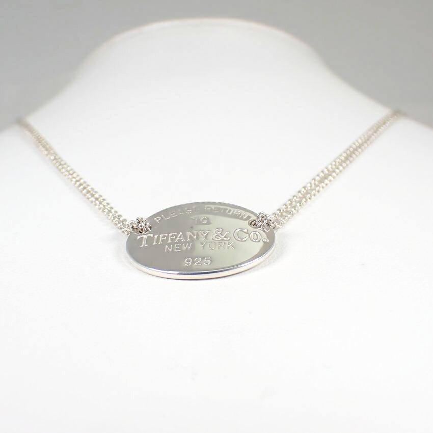 [Pre-owned] TIFFANY/Tiffany 925 Return to Tiffany Oval Double Chain Necklace/j67-2