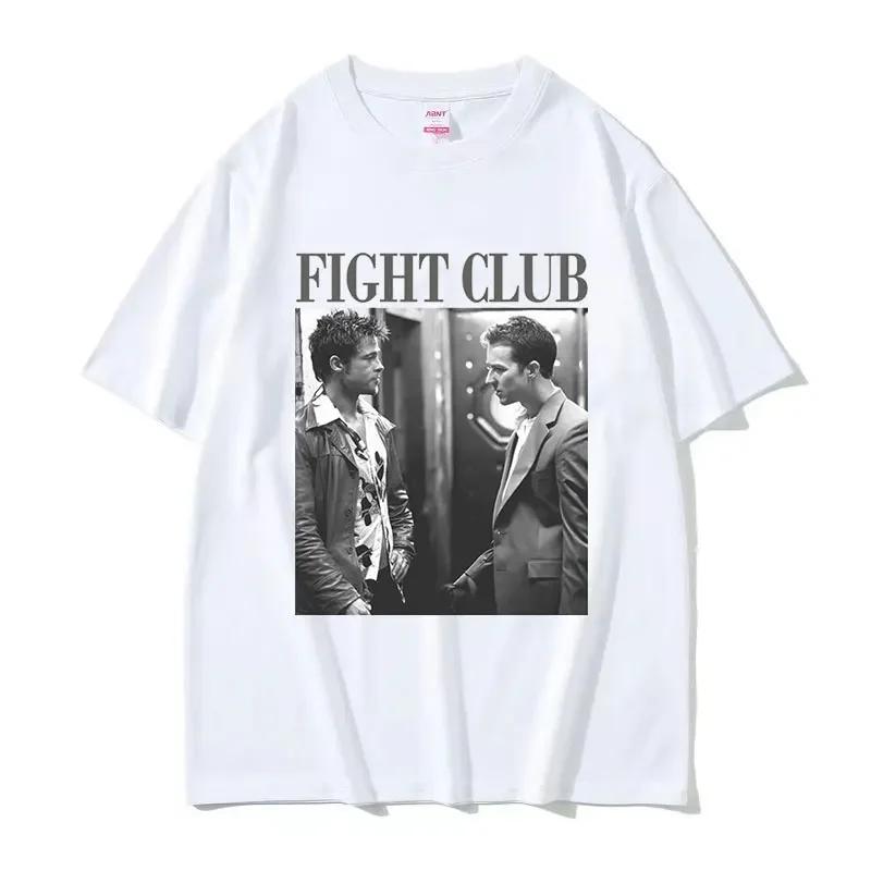 

Classic Movie Fight Club Graphic T Shirt Unisex Vintage Gothic Short Sleeve Tshirt Unisex Punk Oversized Cotton Tshirts Streetwear S