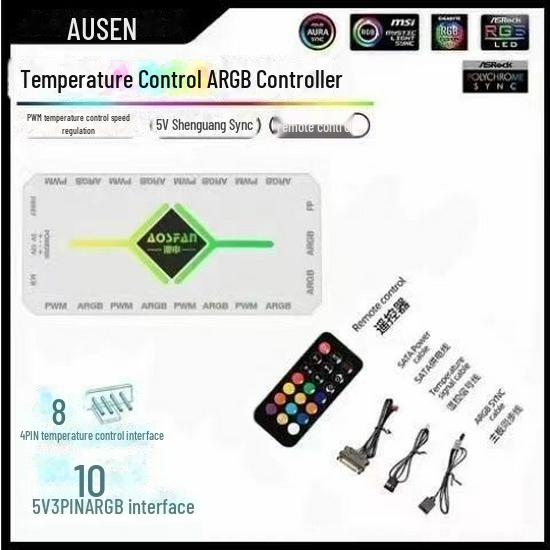 Prism 6Pro 3-Mirror ARGB Fan: 5V 3-Pin, Sync Control, Silent Operation, Colorful LED, Desktop PC Chassis