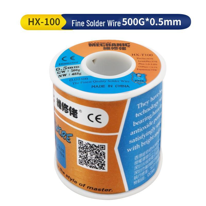 Repairman Rosin Core Solder Wire, 0.8mm, High-Brightness, Lead-Free, 0.5/0.6mm Options Available