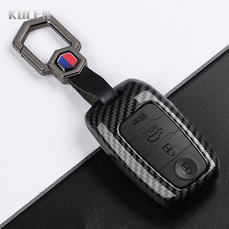Abs Carbon Fiber Style Car Key Case Cover For Kia Sportage Cerato Optima K2 K3 K4 K5 Rio Picanto Soul Sorento Sedona Protector