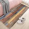 Natural Stone Mosaic Runner Rug Multicolor Stone Pattern Mat Bedroom Bedside Carpet Rustic Stone Wall Design Anti-slip Decor Rug