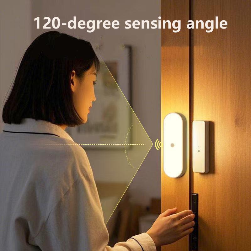 High Power Smart Motion-Sensing Light Strip Plug-in or Rechargeable Automatically Illuminates At Night Cabinet Light Hallway Light Bedroom Light