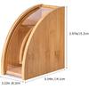 DECHOUS Coffee Filter Holder, Coffee Paper Storage Container for #1#2 V 60 Coffee Filters Bamboo Coffee Filter Paper Dispenser Rack with Dustproof