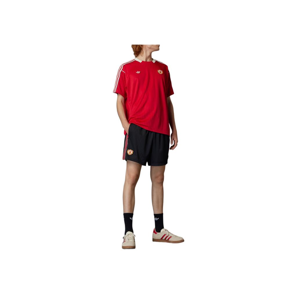 adidas Originals Logo Lace Loose Fit Three-Quarter Casual Shorts Men Shorts Black JF0356